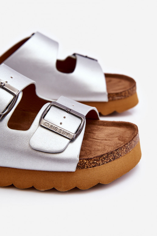 Modèle classique Féminin Chaussons Big Star LL274476 couleur argent Modèle classique Féminin Chaussons Big Star LL274476 couleur argent