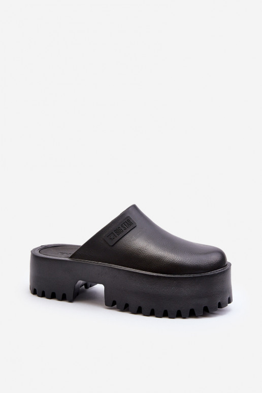 Féminin Chaussons avec des semelles massives à la mode Big Star NN274014 couleur noire Féminin Chaussons avec des semelles massives à la mode Big Star NN274014 couleur noire