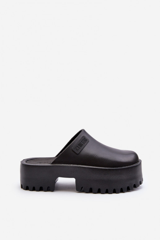 Mules tendance avec semelles épaisses Big Star NN274014 noires