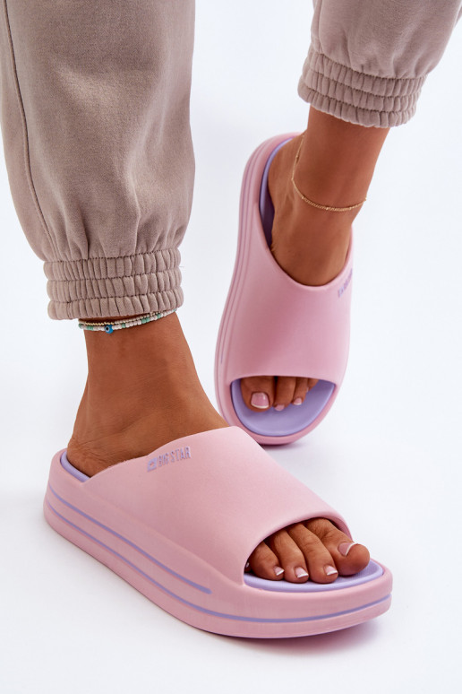 Mules avec plateforme Big Star NN274A035 roses