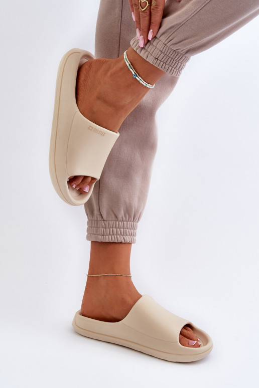  Pantoufles pour femmes Big Star NN274A040 beige