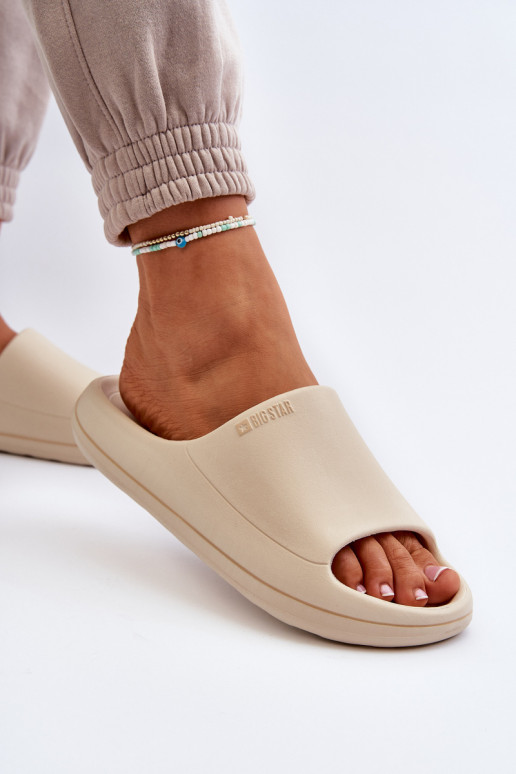  Pantoufles pour femmes Big Star NN274A040 beige