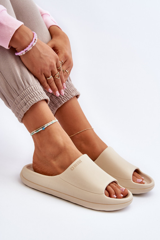  Pantoufles pour femmes Big Star NN274A040 beige