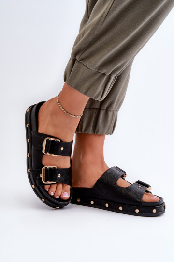 Pantoufles pour femmes avec une plateforme Big Star NN27402 couleur noire 2