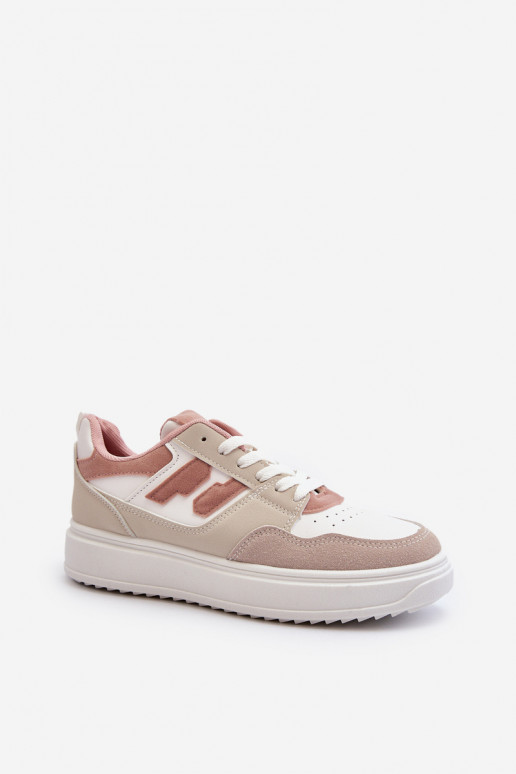 Le bas des femmes Chaussures modèle baskets beige Regines