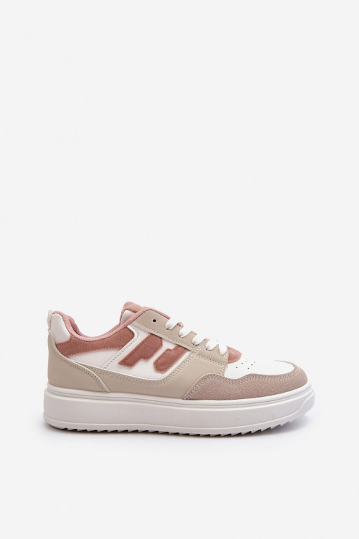 Le bas des femmes Chaussures modèle baskets beige Regines