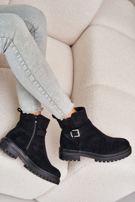 Bottines isolées en faux daim avec... Bottines isolées en faux daim avec...