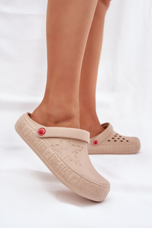 Féminin Pantoufles légères Big Star II275012 beige