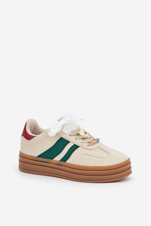 Chaussures modèle baskets Féminin Z Przypinkami beige Jariana Chaussures modèle baskets Féminin Z Przypinkami beige Jariana