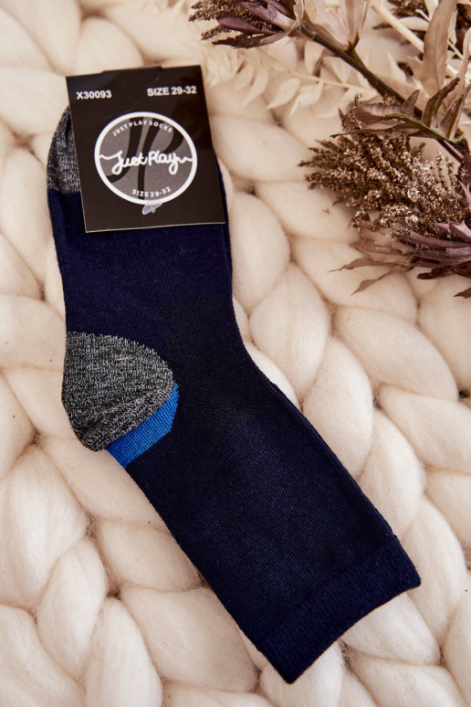 Jeunesse Grand Chaussettes en coton bleu foncé Jeunesse Grand Chaussettes en coton bleu foncé