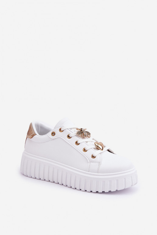 Chaussures modèle baskets Féminin Z Przypinkami couleur blanche Grelesi