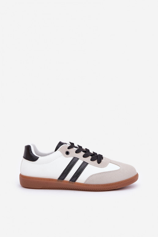 baskets à semelle plate Baskets Féminin Blanc-couleur noire Loredis