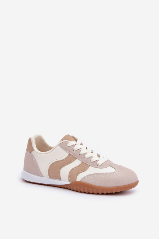 Baskets classiques Féminin en cuir écologique beige Il fautretina
