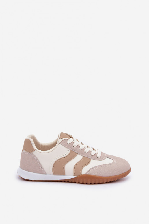 Baskets classiques Féminin en cuir écologique beige Il fautretina