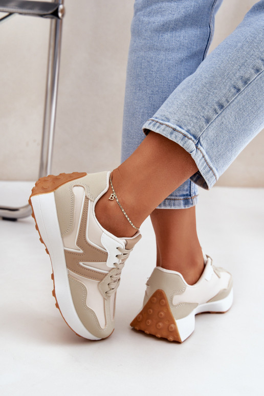 baskets Chaussures modèle baskets Féminin beige Britma