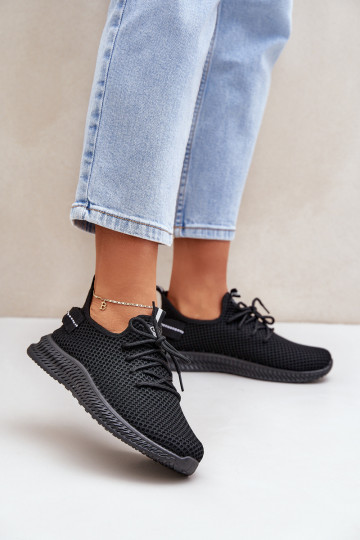 grille Un modèle convaincant baskets Féminin couleur noire Harice 2