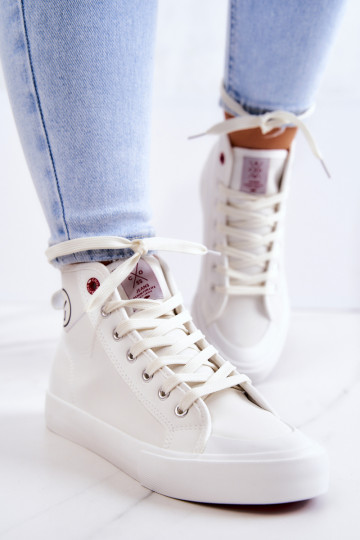 Féminin chaussures de loisirs à semelles Cross Jeans JJ2R4056C couleur blanche 2