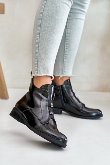 Bottes Zazoo style cowboy en daim marron 2