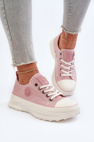 Chaussures de femme avec des semelles massives à la mode Big Star NN274129 couleur rose