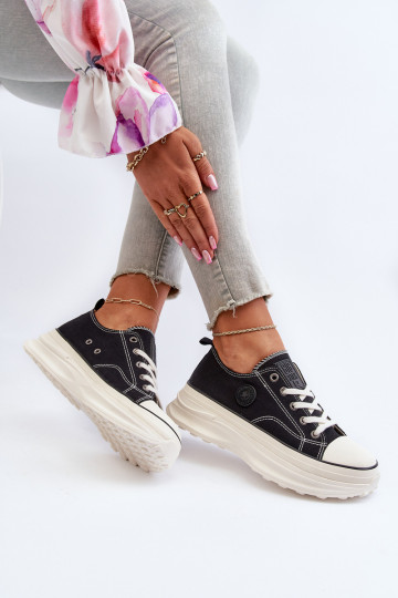 Chaussures de femme avec des semelles massives à la mode Big Star NN274125 couleur noire 2