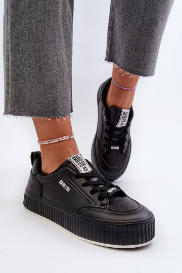 Chaussures modèle baskets Féminin avec une plateforme Big Star NN274255 couleur noire