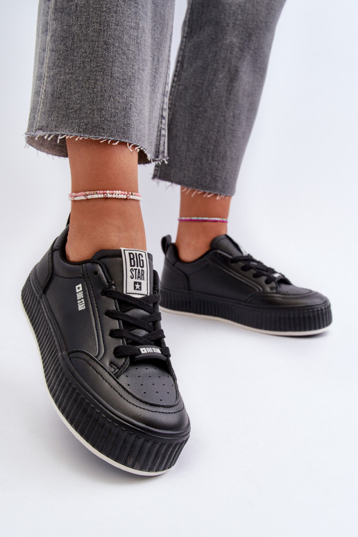 Chaussures modèle baskets Féminin avec une plateforme Big Star NN274255 couleur noire