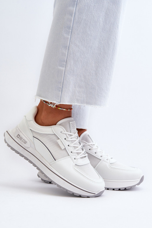 Chaussures modèle baskets Féminin Big Star NN274A089 couleur blanche Chaussures modèle baskets Féminin Big Star NN274A089 couleur blanche