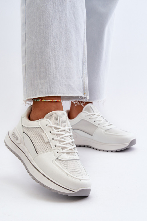 Chaussures modèle baskets Féminin Big Star NN274A089 couleur blanche Chaussures modèle baskets Féminin Big Star NN274A089 couleur blanche