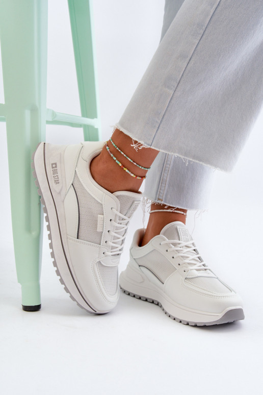Chaussures modèle baskets Féminin Big Star NN274A089 couleur blanche Chaussures modèle baskets Féminin Big Star NN274A089 couleur blanche