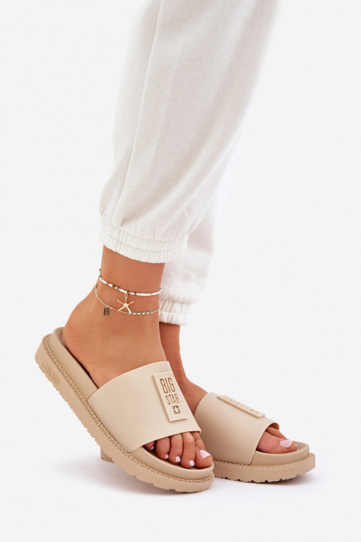 Pantoufles pour femmes Big Star LL274A210 beige