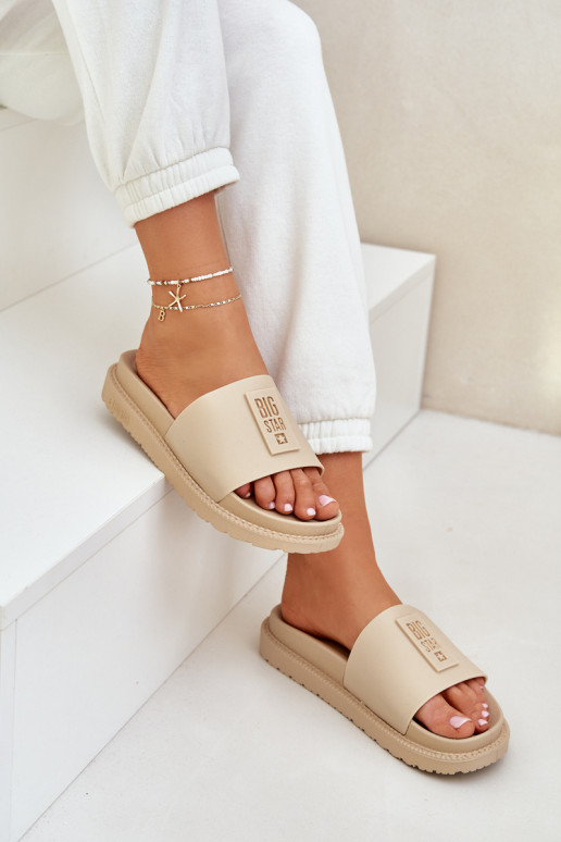 Pantoufles pour femmes Big Star LL274A210 beige