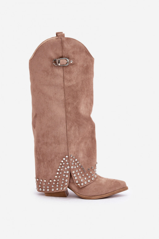 Bottes montantes avec talons couleur... Bottes montantes avec talons couleur...