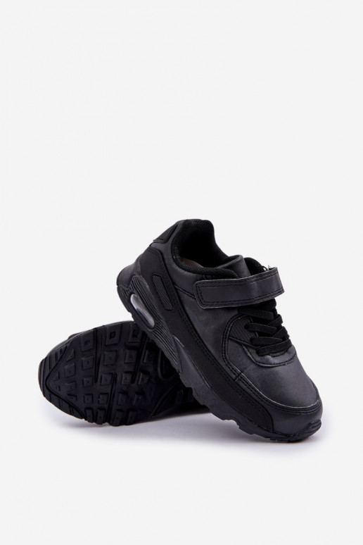 Chaussures modèle sneaker enfant à fermetures adhésives, couleur noir Krissandra