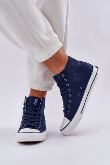 Féminin chaussures de loisirs à semelles Big Star DD274333 bleu foncé