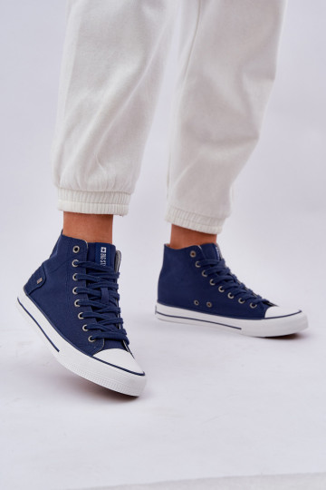 Féminin chaussures de loisirs à semelles Big Star DD274333 bleu foncé 2