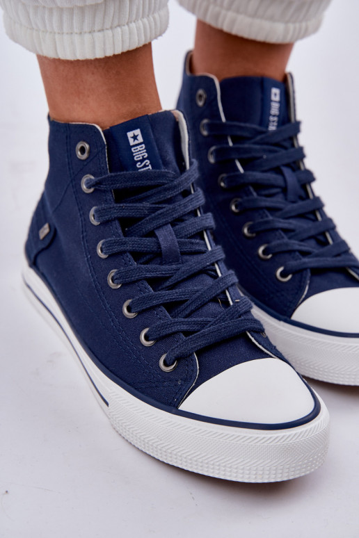 Féminin chaussures de loisirs à semelles Big Star DD274333 bleu foncé Féminin chaussures de loisirs à semelles Big Star DD274333 bleu foncé