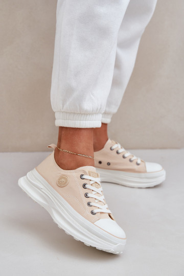Chaussures pour femmes avec semelles massives tendance Big Star NN274127 couleur sable 2