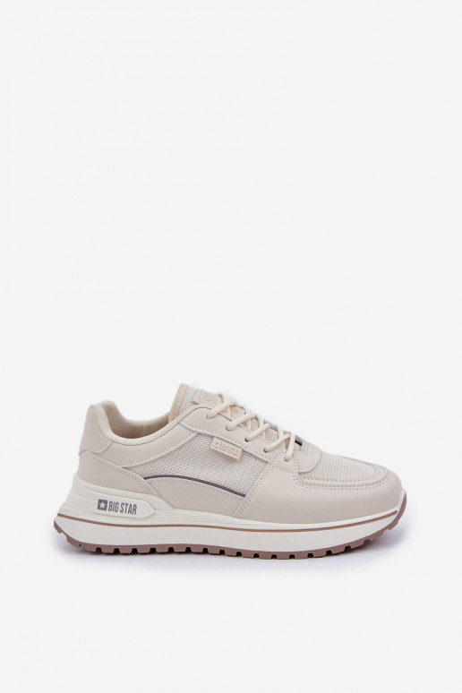 Chaussures modèle baskets Féminin Big Star NN274A088 couleur ivoire