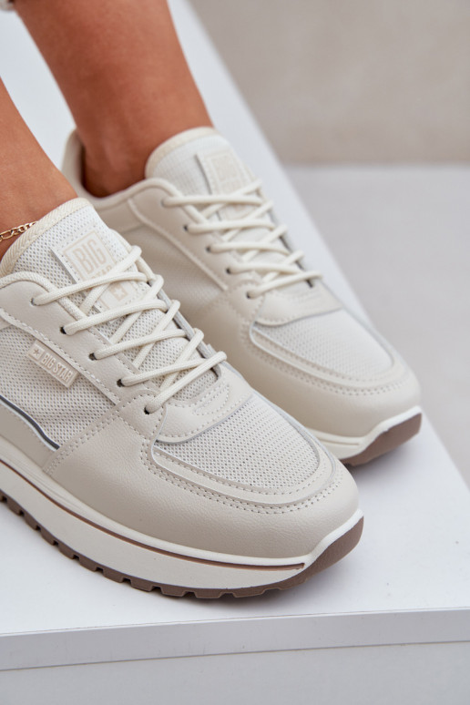 Chaussures modèle baskets Féminin Big Star NN274A088 couleur ivoire