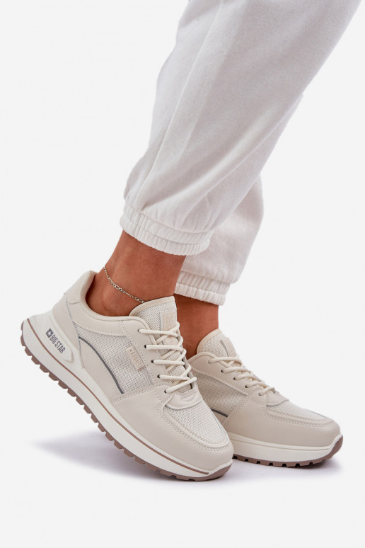 Chaussures modèle baskets Féminin Big Star NN274A088 couleur ivoire