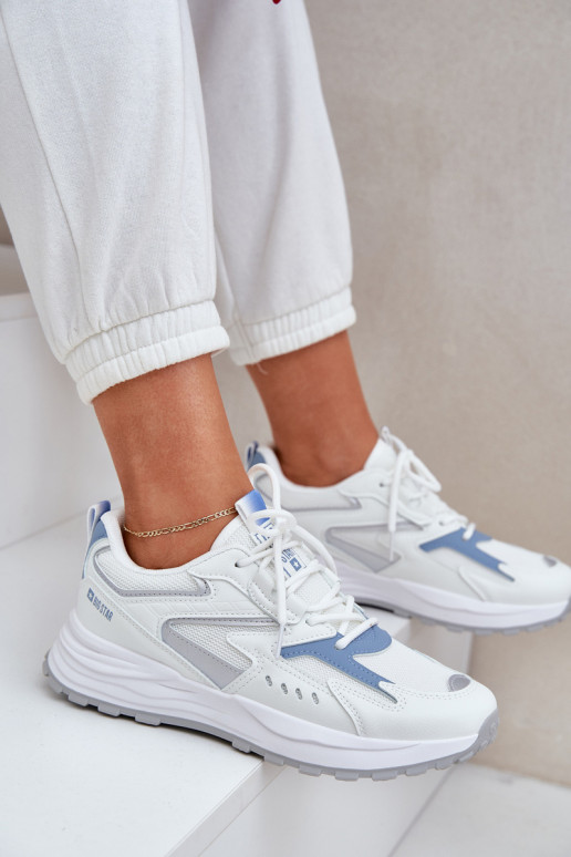 baskets Féminin Big Star NN274A094 HI-POLY SYSTEM Blanc-couleur bleue baskets Féminin Big Star NN274A094 HI-POLY SYSTEM Blanc-couleur bleue