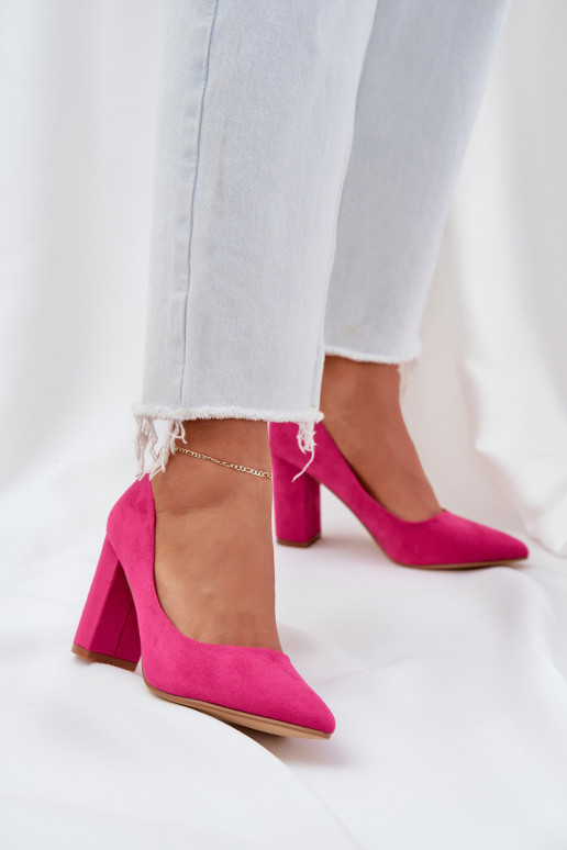 Chaussures à talons hauts en daim écologiqueoÀe couleur rose Florena
