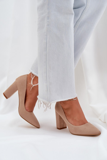Chaussures à talons hauts en daim écologiqueoÀe beige Florena
