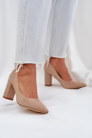 Chaussures à talons hauts en daim écologiqueoÀe beige Florena 2