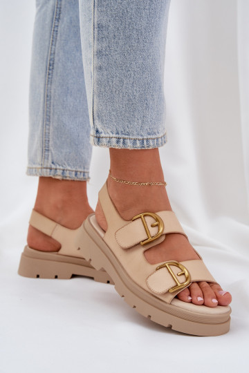 Eko Sandales pour femmes avec boucles beige Vulinea 2