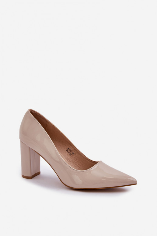 avec effet vernis Chaussures Activé SłupkoÀym Obcasie beige Kilanne