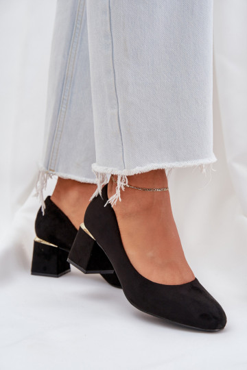 Eko Chaussures en daim avec des talons couleur noire Veniffia 2
