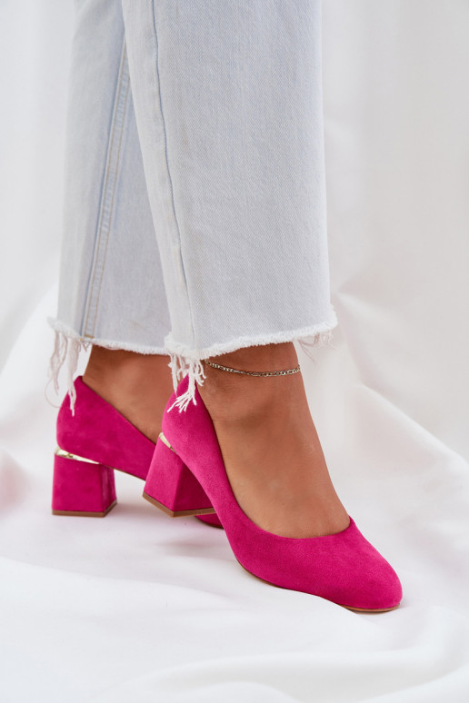 Eko Chaussures en daim avec des talons couleur rose Veniffia