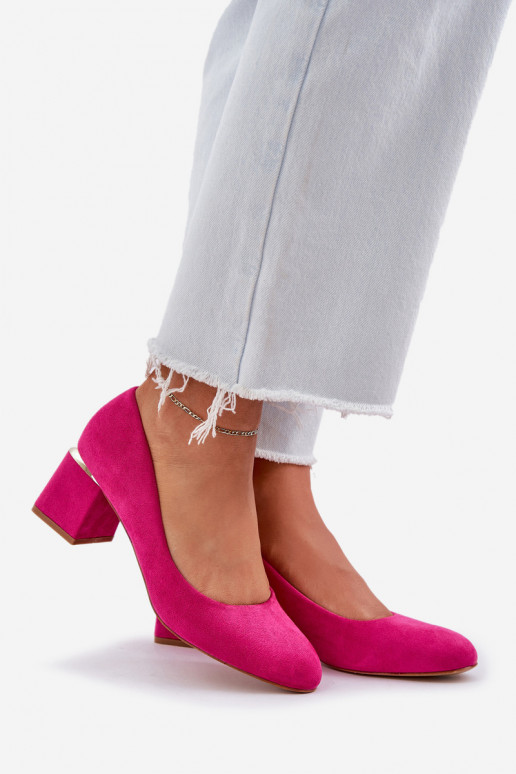Eko Chaussures en daim avec des talons couleur rose Veniffia