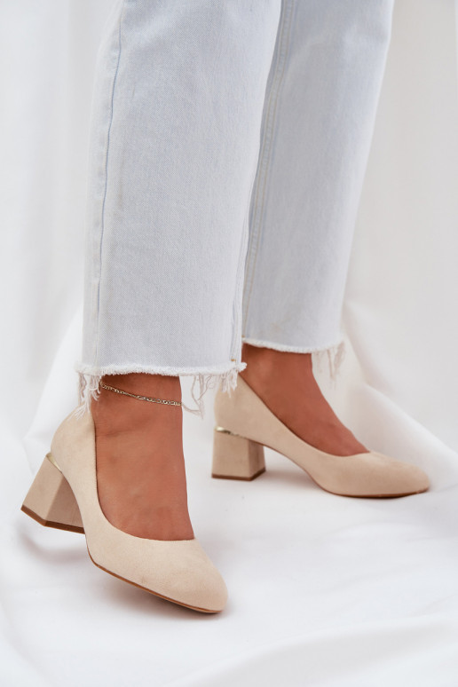 Eko Chaussures en daim avec des talons beige Veniffia